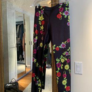 Terez Black Flower Athletic Leggings (Large)